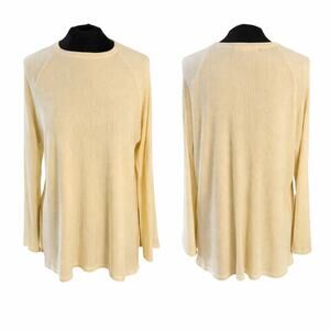 How Do You Wear That / HDYWT Ivory Ribbed Knit Tunic Oversized XS/S
